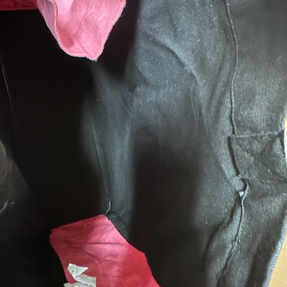 Ralph Lauren black and hot pink over the shoulder tote w/logo.”Solid” base. NWT - Picture 4 of 4